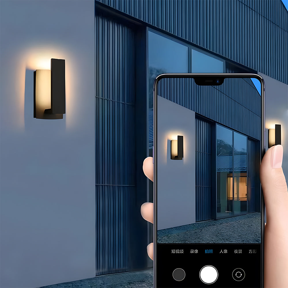 Contemporary Outdoor Stylish Square Wall Light