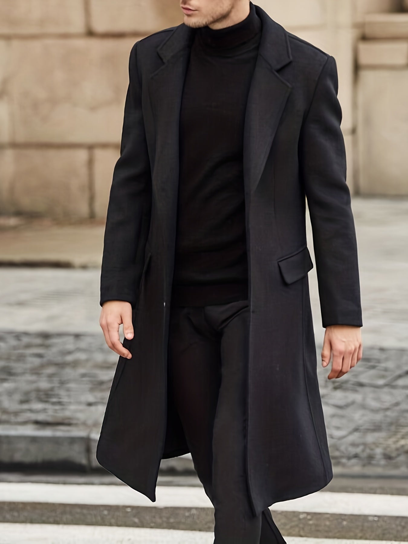 Heren Trenchcoat – Zakelijke Stijl & Elegantie voor Herfst/Winter