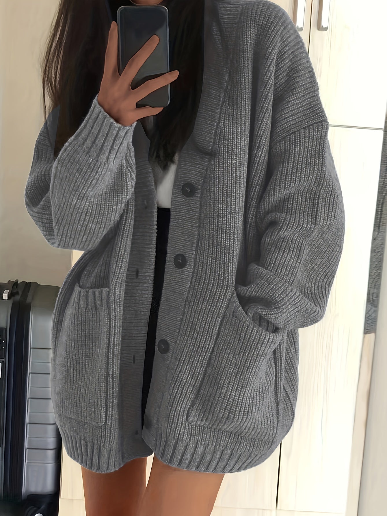 Dames Casual Katoenen Gebreid Vest – Perfect voor Elke Dag