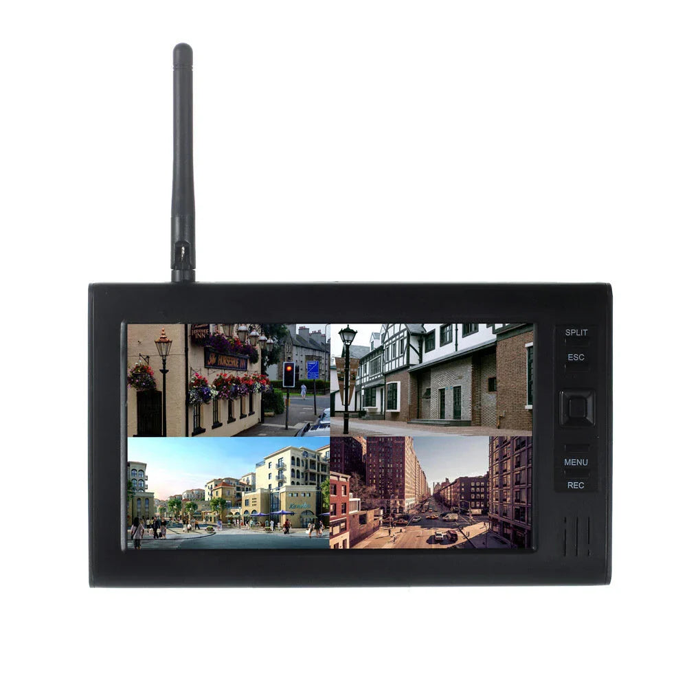 Draadloze Beveiligingscamera – 7" Monitor & Nachtzicht Buiten