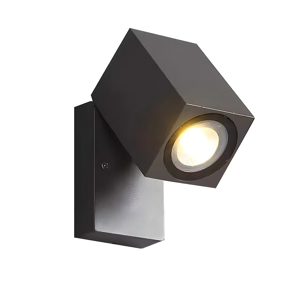 Modern Black Outdoor Rotatable Wall Lamp