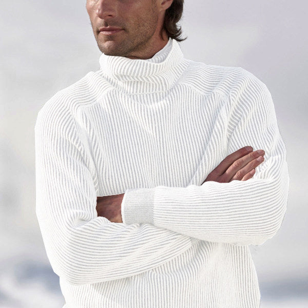 Heren coltrui met ribstructuur – Tijdloze winterstijl – Warm en stijlvol