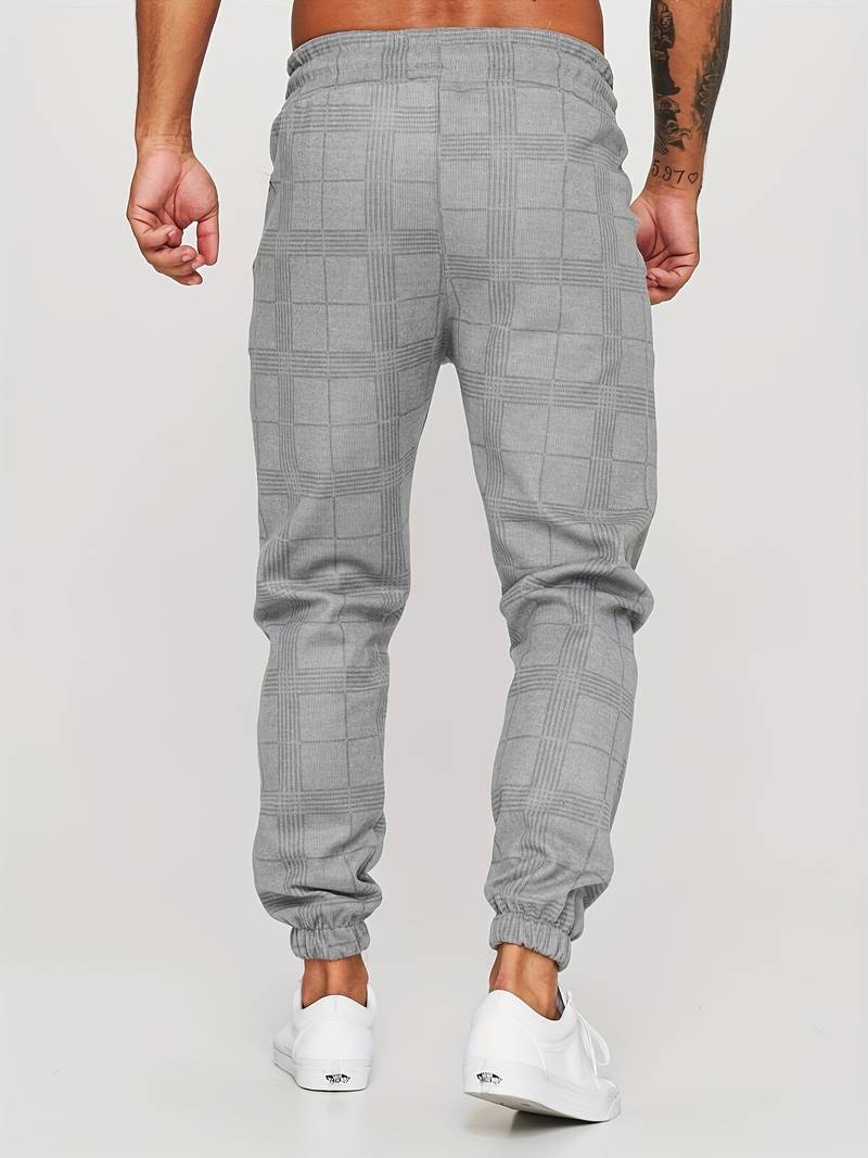 Comfortabele Heren Joggingbroek met Ruitpatroon – Voor Elke Dag