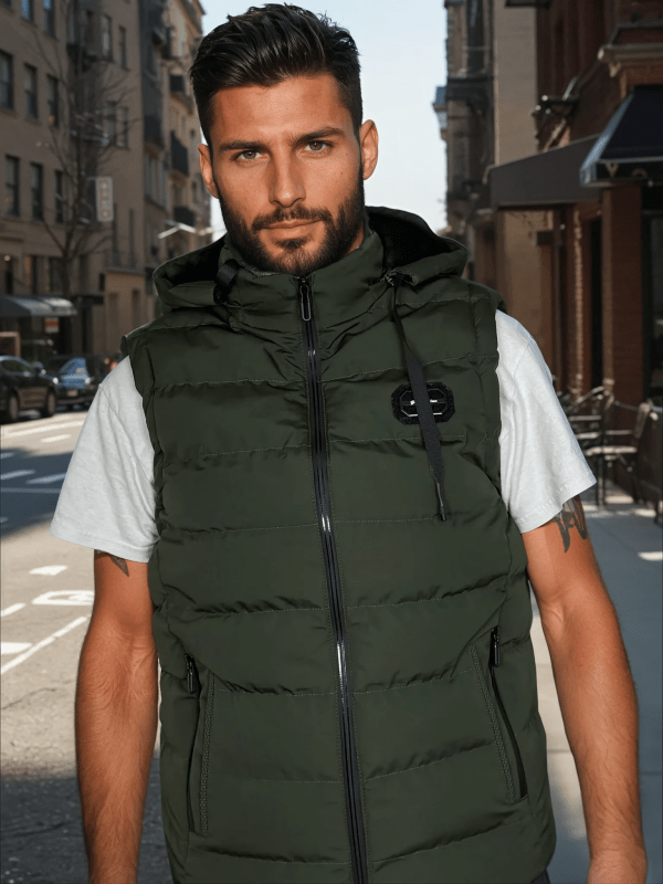 Heren gilet zonder mouwen met ruitpatroon