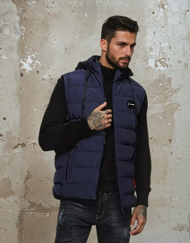 Heren gilet zonder mouwen met ruitpatroon