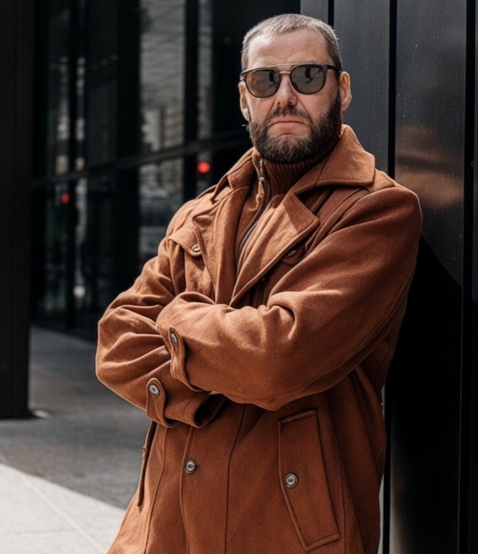 Heren wollen trenchcoat met afneembare binnenkraag