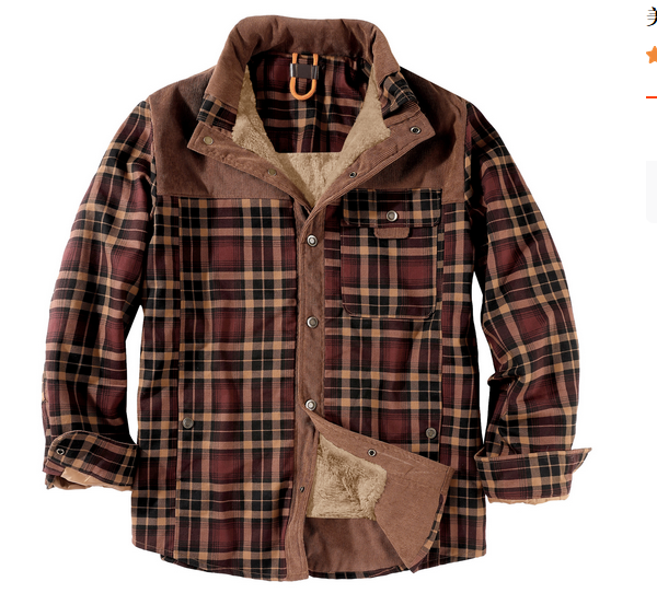 Herren Lumberjack Jacke – Warm, Wetterbeständig, Outdoor-Stil in Rot, Grün oder Blau