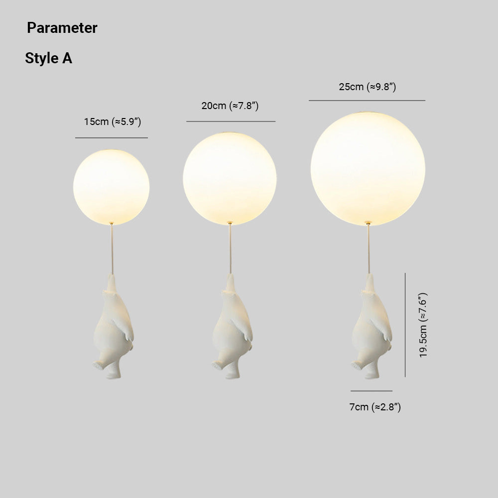 SkyDream – Kinderkamer Hanglamp met Beer & Ballon | LED Plafondlamp met Magisch Design