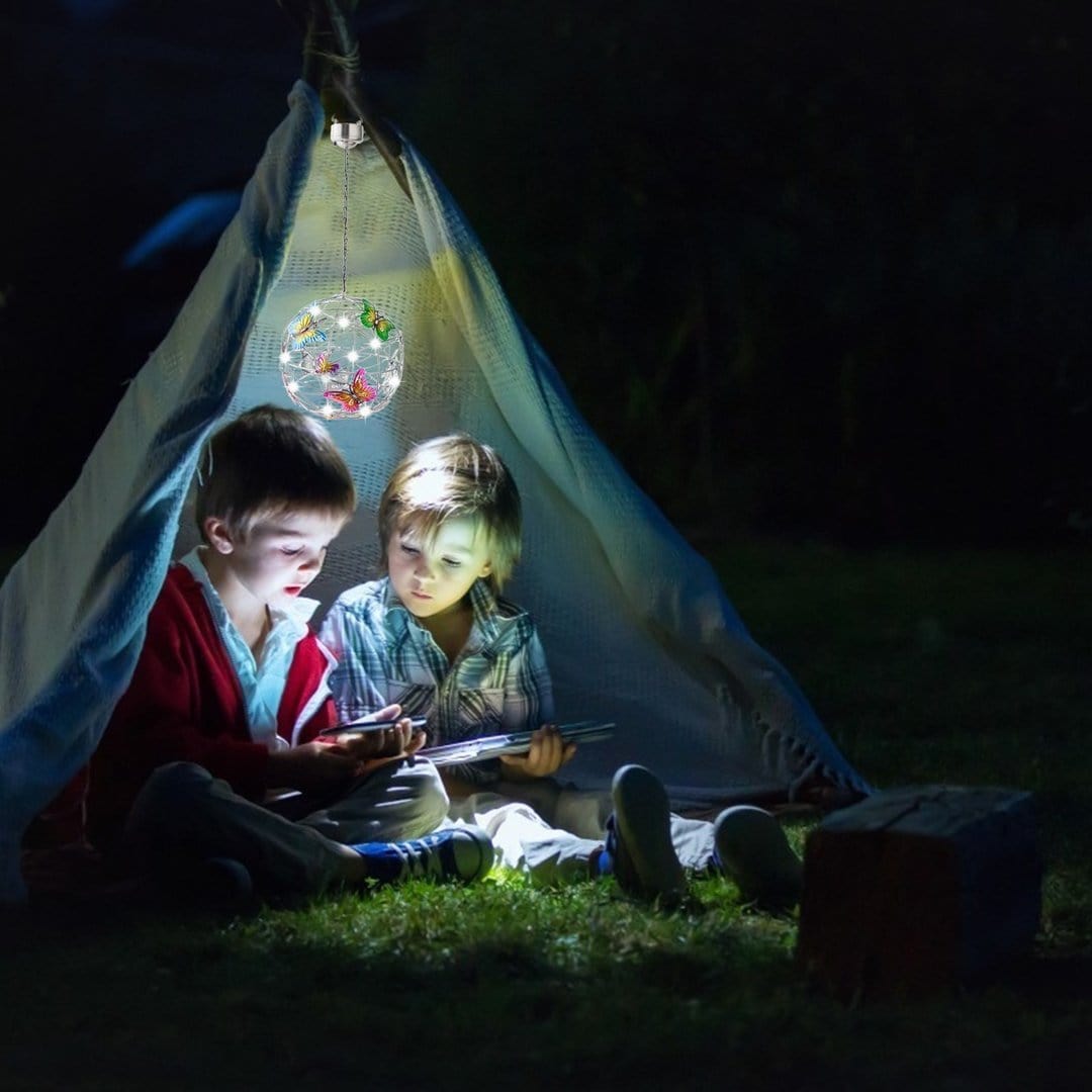 Solar Tuinlamp met Vlinders – LED Decoratie voor Buiten