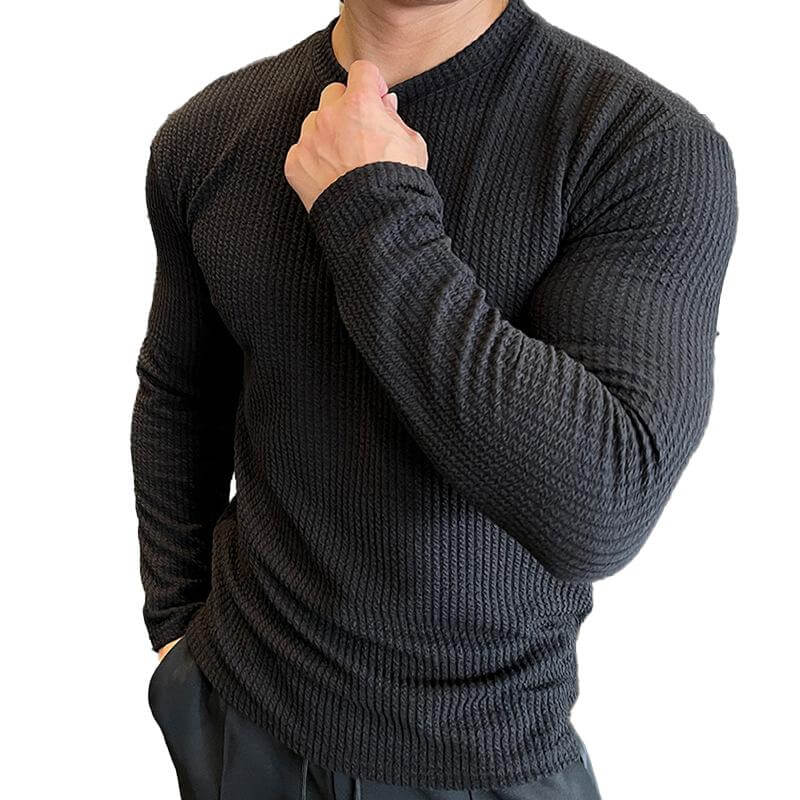 Heren Gebreide Trui met Ronde Hals – Casual American Style