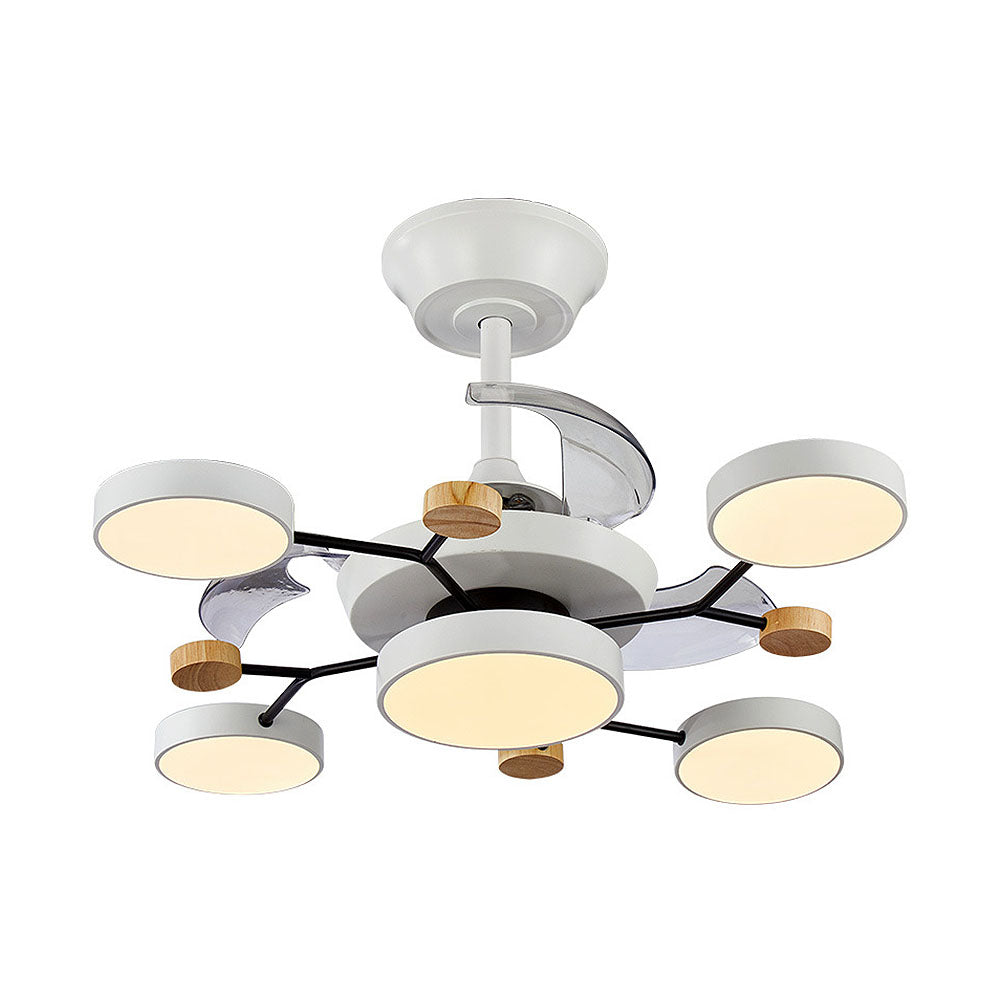 Scandinavian Led Bedroom Ceiling Fan Light