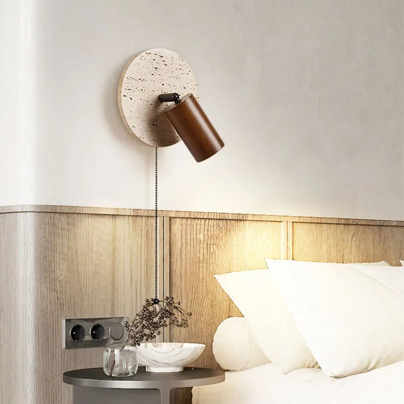 Travertin Draaibare Wandlamp voor Slaapkamer