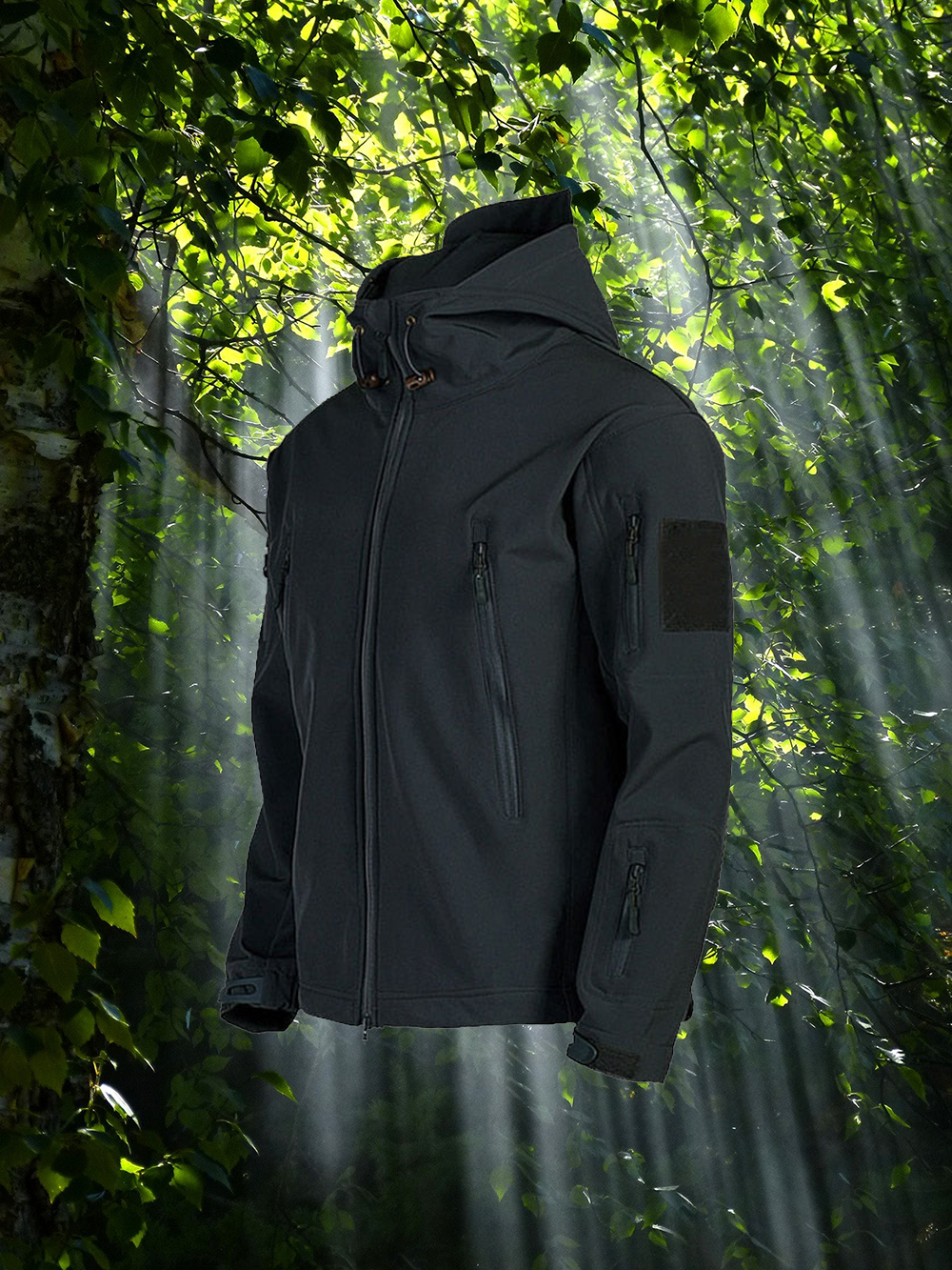 Waterdichte Heren Outdoor Jas – Winddicht & Functioneel met Antidiefstaltassen