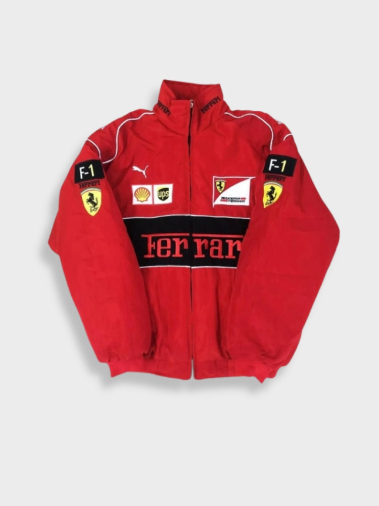 Retro Racejack voor Heren met Ferrari-Stijl Look