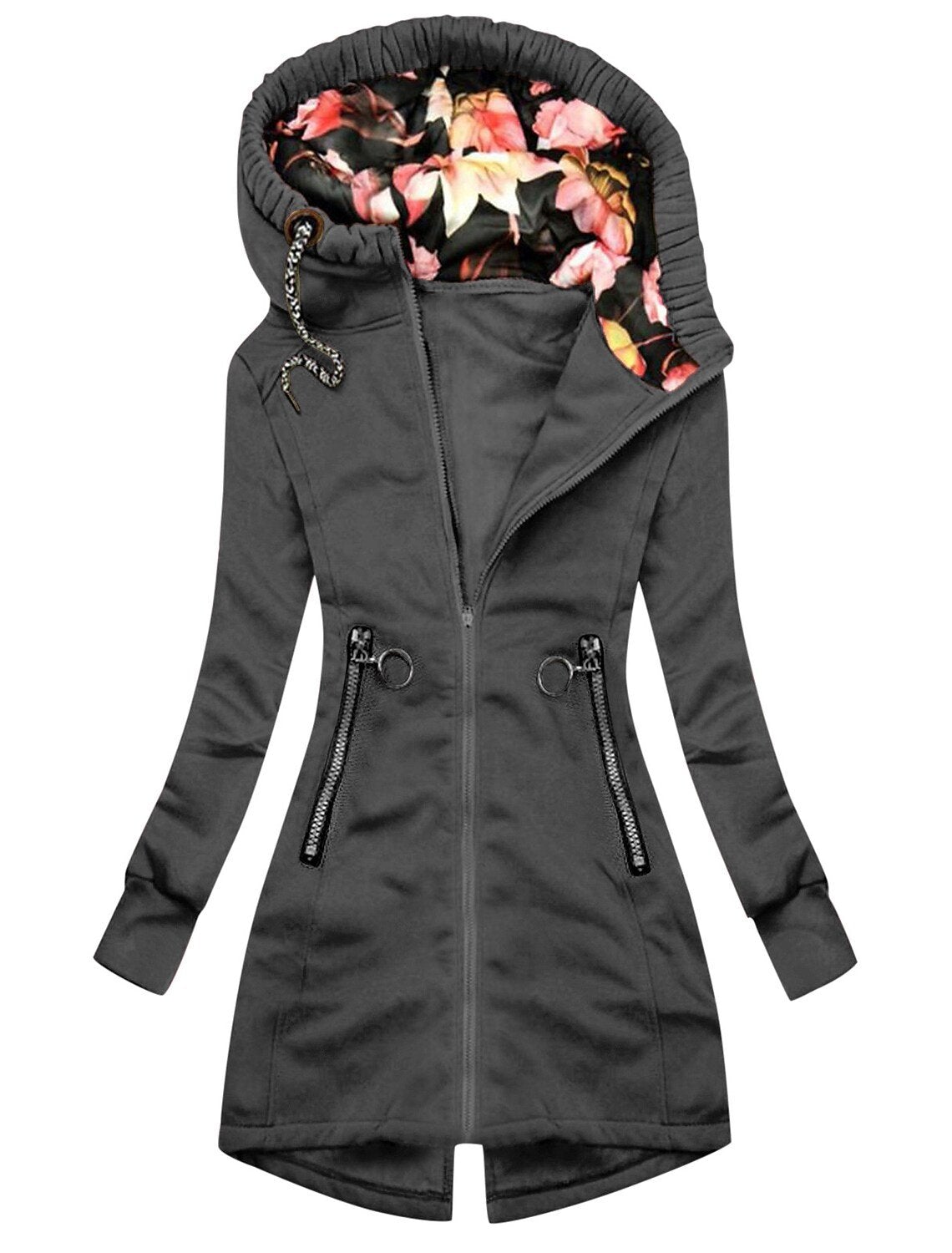 Dames Waterdichte Regenjas met Capuchon en Bloemenprint | Perfect voor Buitenactiviteiten