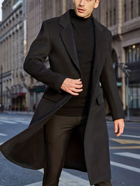 Heren Trenchcoat – Zakelijke Stijl & Elegantie voor Herfst/Winter