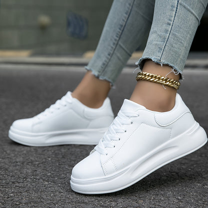 Dames Sneakers van Wit Leer – Tijdloos, Comfortabel & Veelzijdig