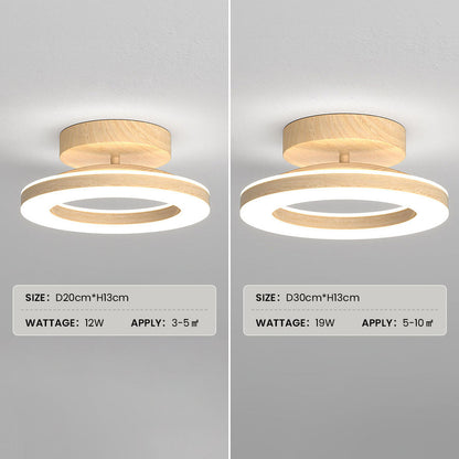 Acrylic Round LED Ceiling Light For Hallway Entrance