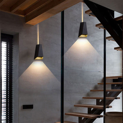 IP65 Geometric Modern Aluminum Black LED Outdoor Wall Lights
