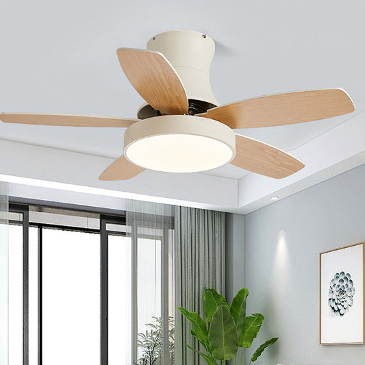 Acrylic Minimalism LED Bedroom Ceiling Fan With Light