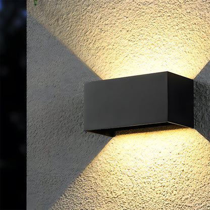 LED Rectangle Black Outdoor Wall Lamp IP65