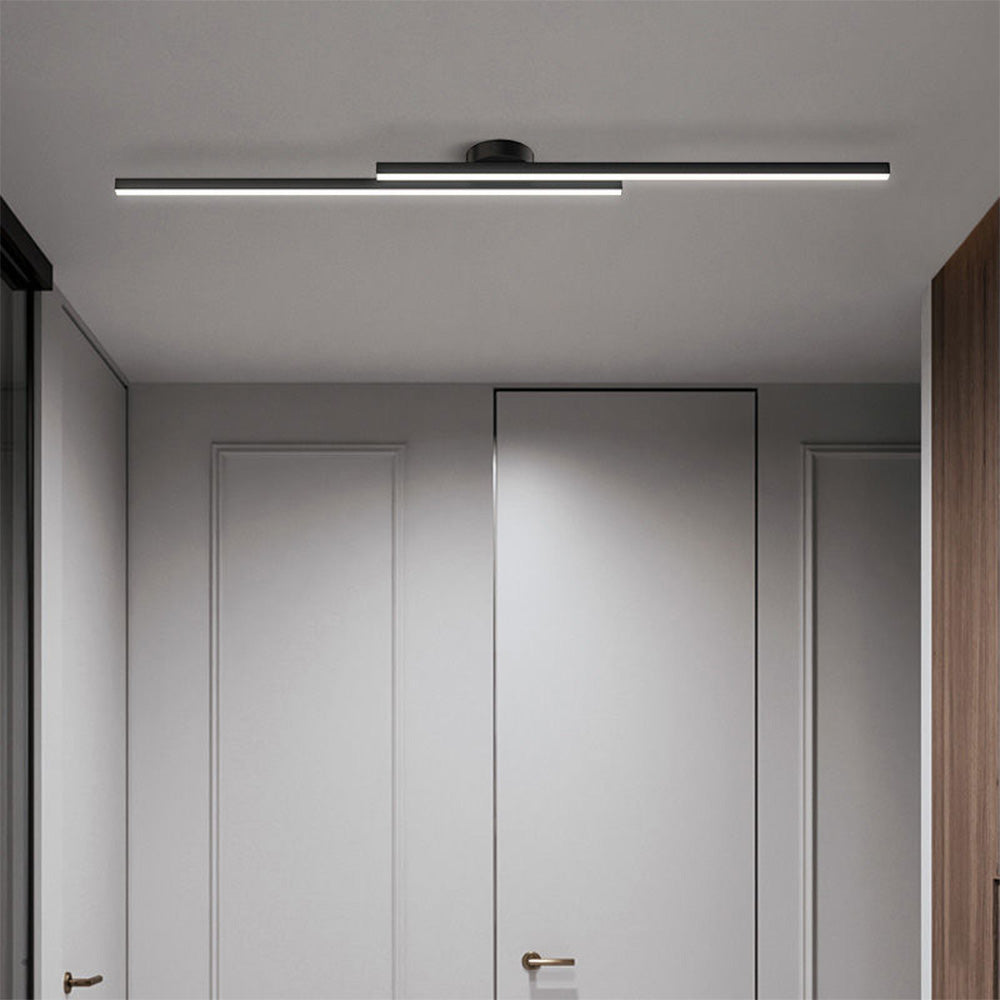 Moderne Aluminium LED Plafondlamp – Minimalistisch Semi-Flush Design voor Woonkamer of Hal