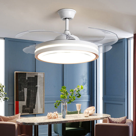 Metal LED Remote Control Ceiling Fan With Light