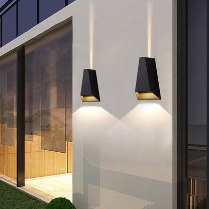 IP65 Geometric Modern Aluminum Black LED Outdoor Wall Lights