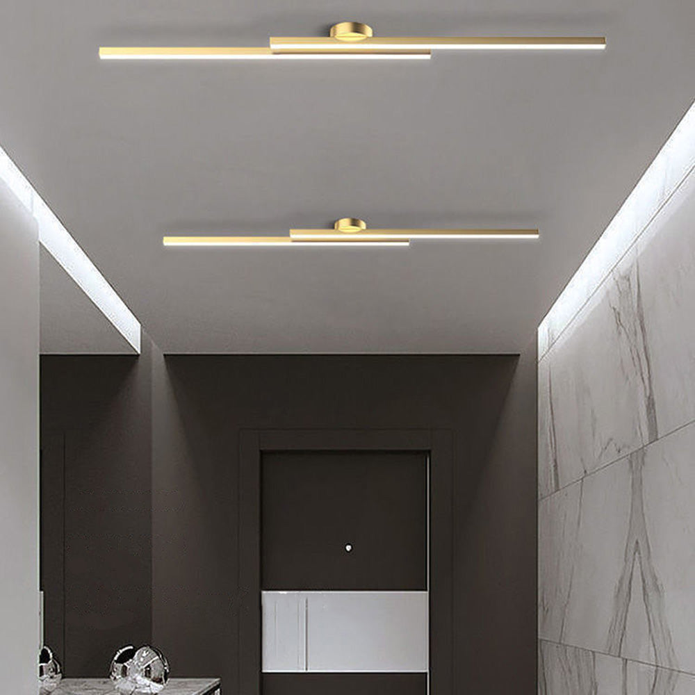Moderne Aluminium LED Plafondlamp – Minimalistisch Semi-Flush Design voor Woonkamer of Hal