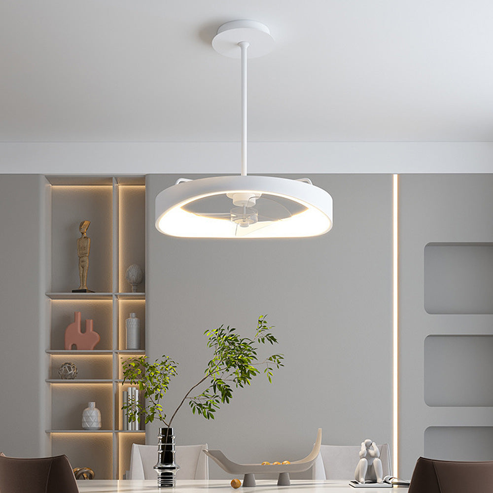 Minimalismus Eisen Weiß Deckenventilator mit Licht