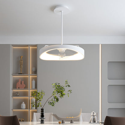 Minimalismus Eisen Weiß Deckenventilator mit Licht