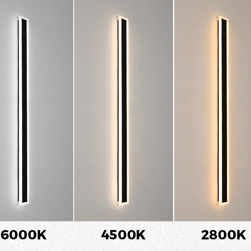 IP65 Moderne Minimalistische Buitenlamp – Zwarte LED Wandlamp in Acryl voor Tuin, Gevel of Padverlichting