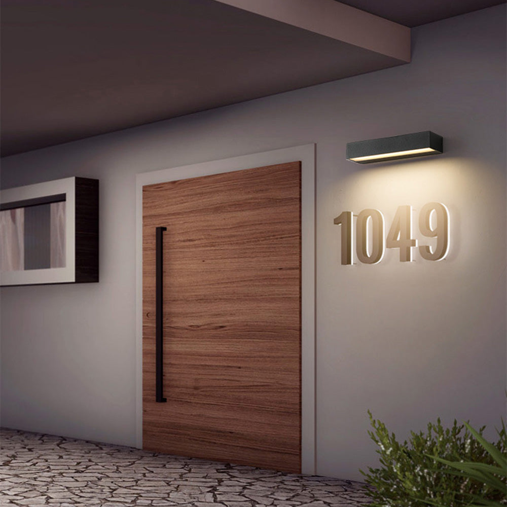 Minimalistische Wasserdichte Aluminium Schwarze LED Außenwandlampe – IP65