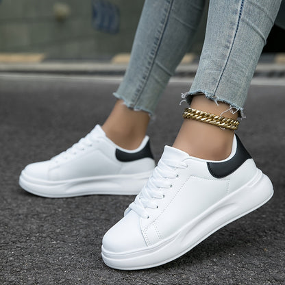 Dames Sneakers van Wit Leer – Tijdloos, Comfortabel & Veelzijdig
