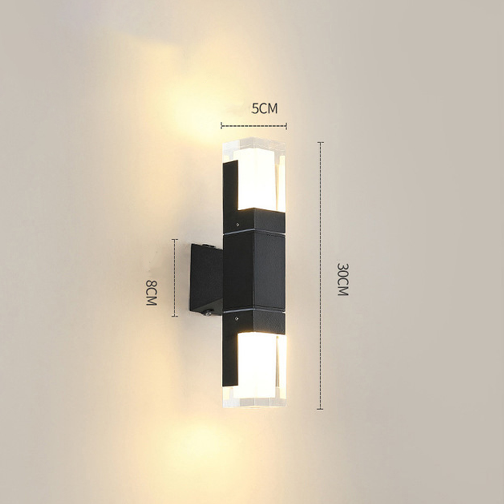 Moderne IP65 Außen LED Wandleuchte – Aluminium, Schwarz, Wasserdicht – Fassadenbeleuchtung für Garten und Terrasse