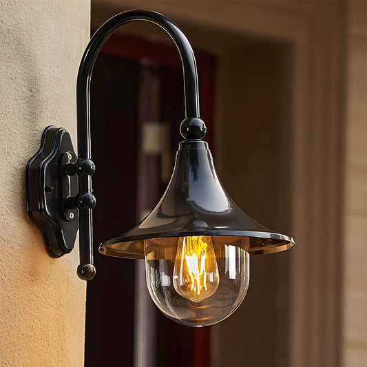 IP54 Vintage Zwarte Buitenwandlamp – Klassiek Lantaarnontwerp voor Buiten