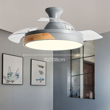 Acrylic Simple LED Remote Control Ceiling Fan With Light