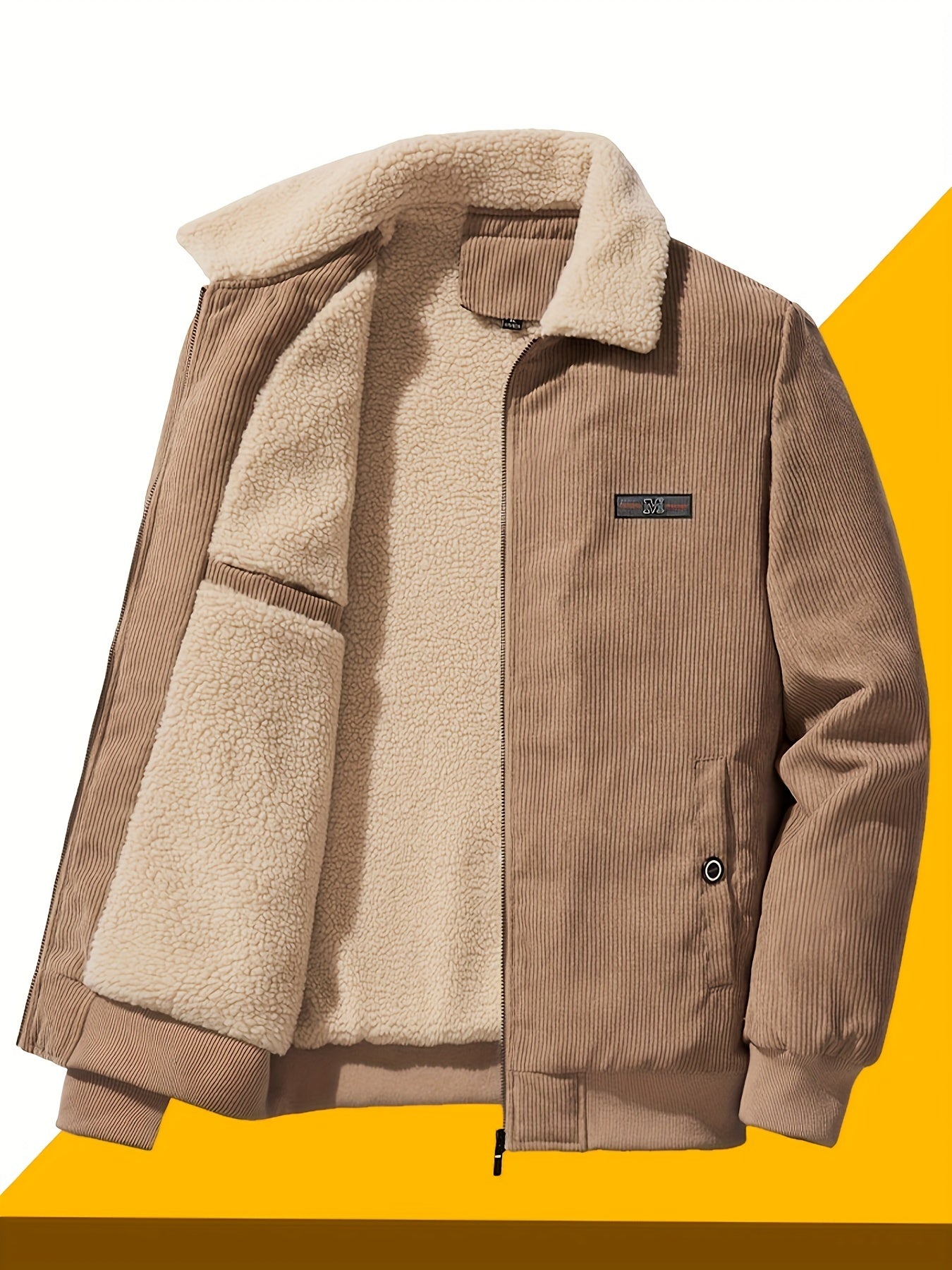 Dicke Winterjacke mit Reverskragen für Herren – Warm & Stilvoll für Kalte Tage
