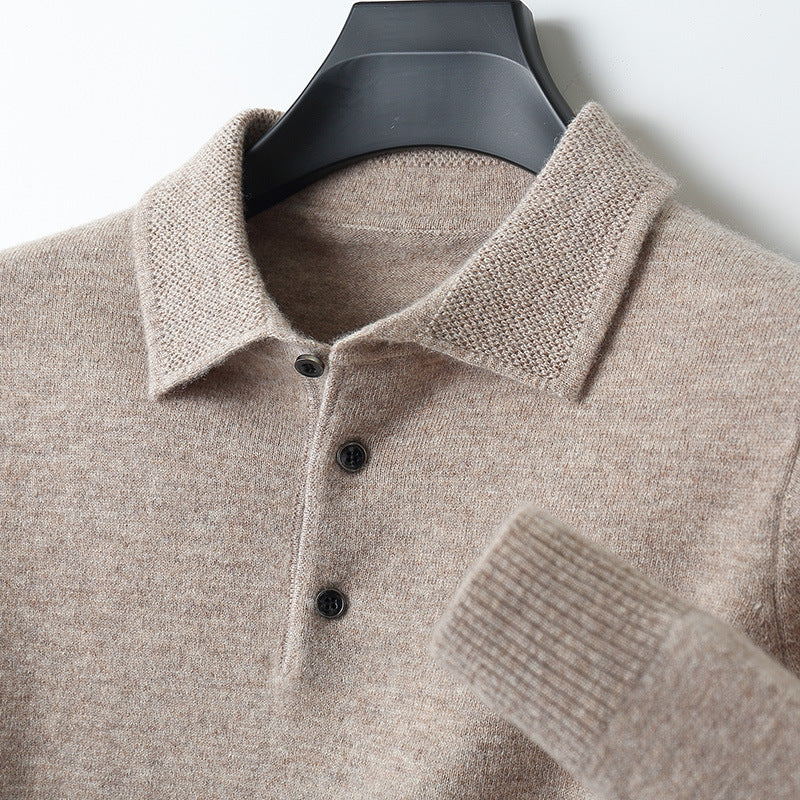 kasjmier Polo met Lange Mouwen – Luxe & Ademend Comfort