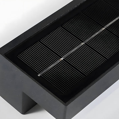 Solar Linear Black LED Outdoor Wall Light