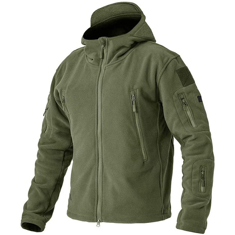 Winddichte Outdoor Fleecejas voor Heren met Anti-Diefstalzakken