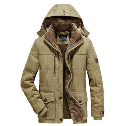 Heren Gewatteerde Outdoor Winterjas met Capuchon – Ideaal voor Herfst en Winter