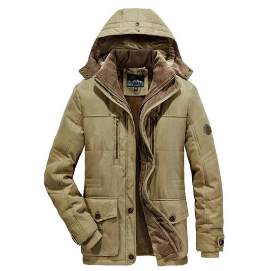 Heren Gewatteerde Outdoor Winterjas met Capuchon – Ideaal voor Herfst en Winter