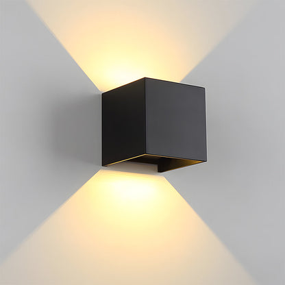 LED Rectangle Black Outdoor Wall Lamp IP65