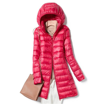Ultralichte Dames Winterjas met Afneembare Capuchon – Stijlvol en Comfortabel