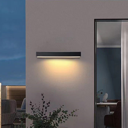 Minimalistische Wasserdichte Aluminium Schwarze LED Außenwandlampe – IP65