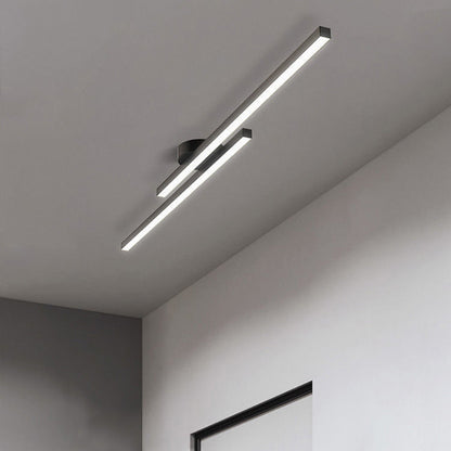 Moderne Aluminium LED Plafondlamp – Minimalistisch Semi-Flush Design voor Woonkamer of Hal