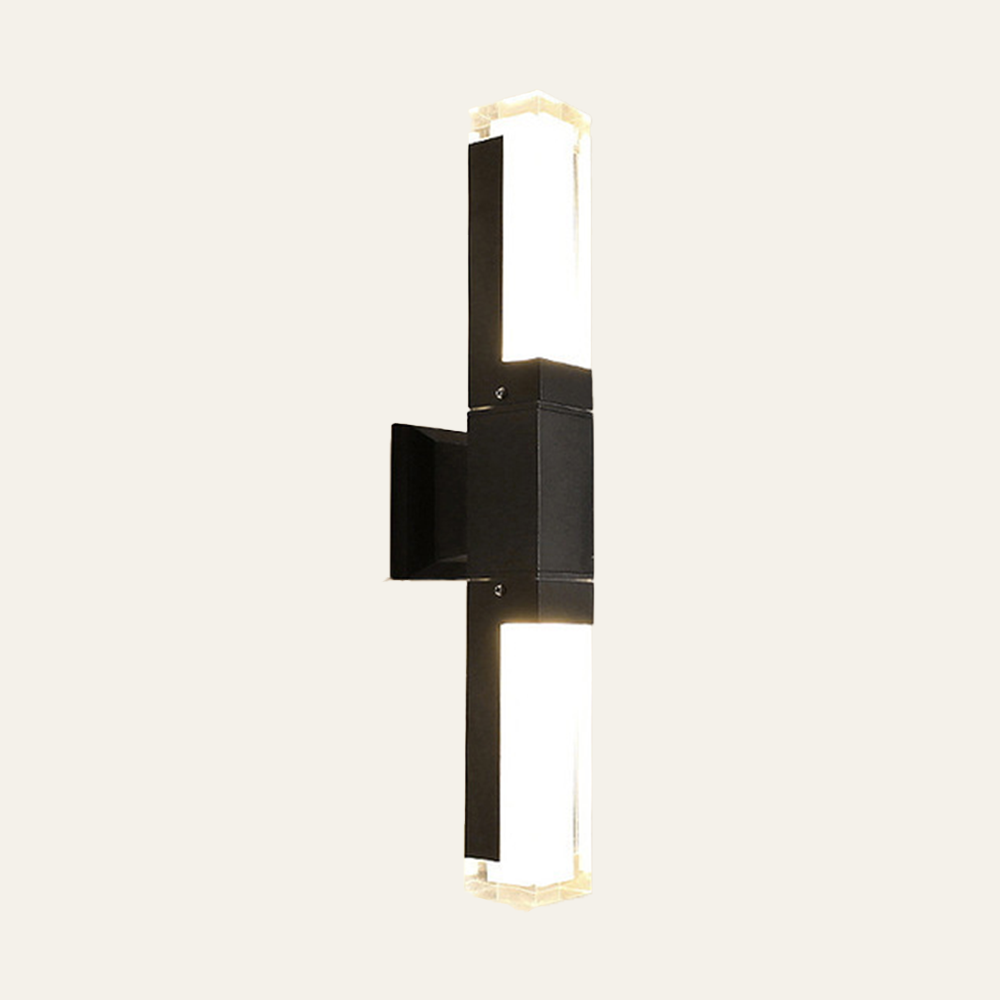 Moderne IP65 Außen LED Wandleuchte – Aluminium, Schwarz, Wasserdicht – Fassadenbeleuchtung für Garten und Terrasse