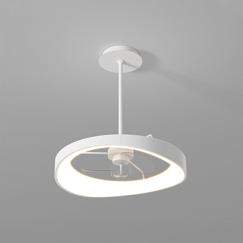 Minimalismus Eisen Weiß Deckenventilator mit Licht