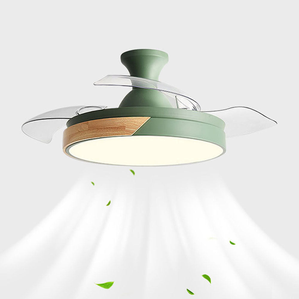 Acrylic Simple LED Remote Control Ceiling Fan With Light